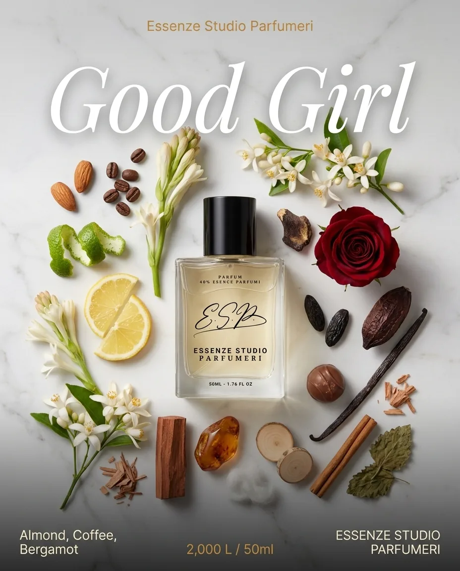 GOOD GIRL — frymëzuar nga CAROLINA HERRERA · parfum për femra Essenze Studio
