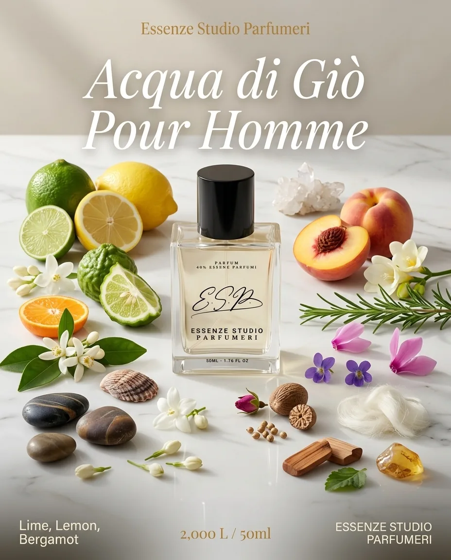 AQUA DI GIO — frymëzuar nga GIORGIO ARMANI · parfum për meshkuj Essenze Studio