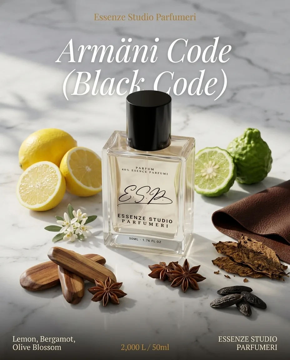 BLACK CODE — frymëzuar nga GIORGIO ARMANI · parfum për meshkuj Essenze Studio