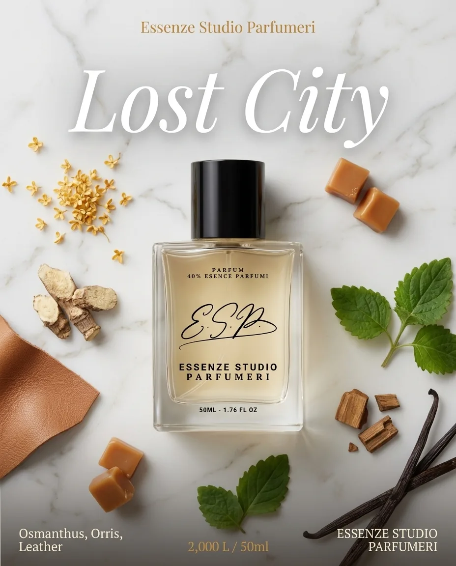 LOST CITY-GISSAH — frymëzuar nga GISSAH · parfum unisex Essenze Studio