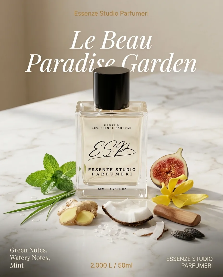 LE BEAU PARADISE GARDEN — frymëzuar nga JEAN PAUL GAULTIER · parfum për meshkuj Essenze Studio