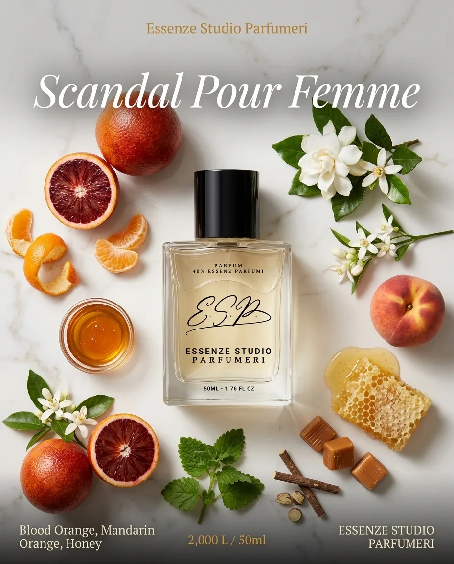 SCANDAL PER FEMRA — frymëzuar nga JEAN PAUL GAULTIER · parfum për femra Essenze Studio