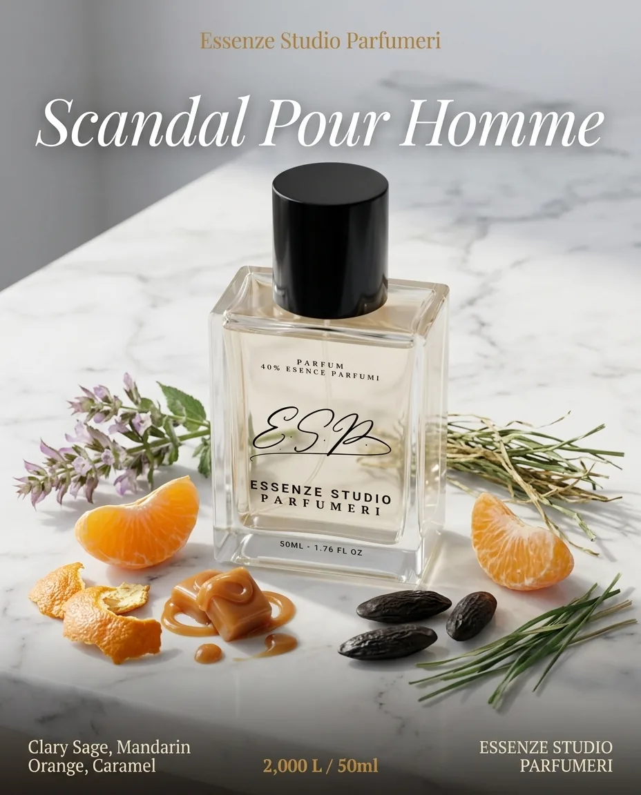 SCANDAL POUR HOMME — frymëzuar nga JEAN PAUL GAULTIER · parfum për meshkuj Essenze Studio