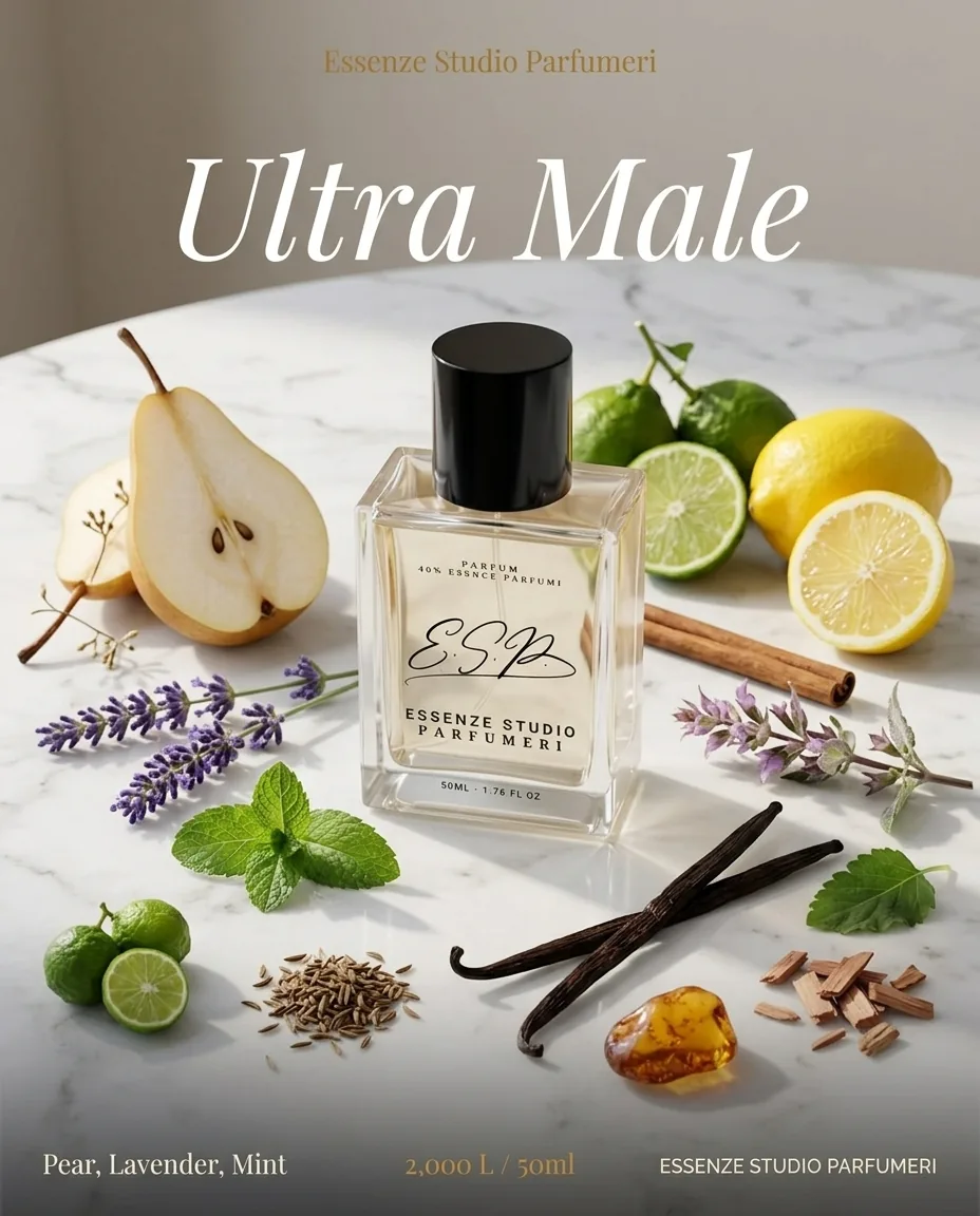 ULTRA MALE — frymëzuar nga JEAN PAUL GAULTIER · parfum për meshkuj Essenze Studio