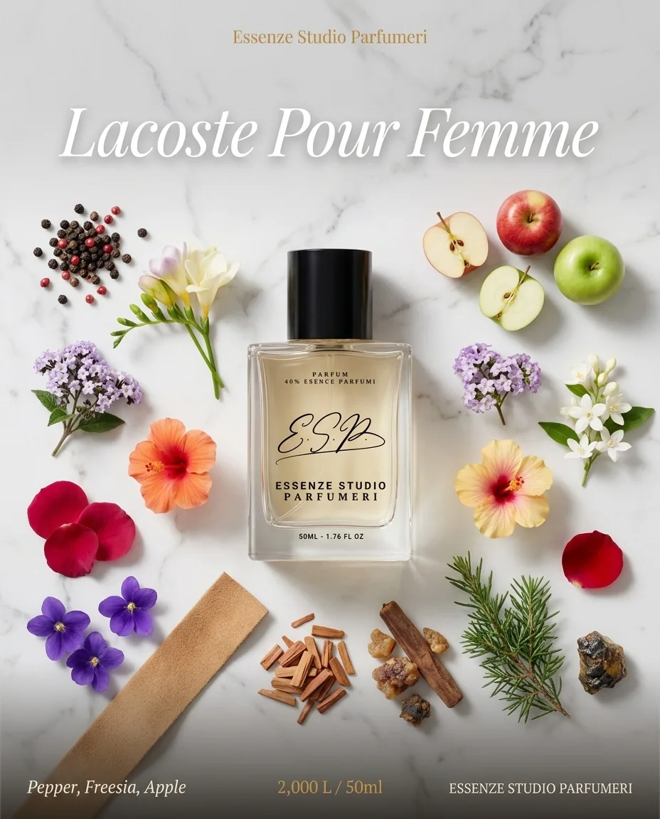 LACOSTE POUR FEMME — frymëzuar nga LACOSTE · parfum për femra Essenze Studio
