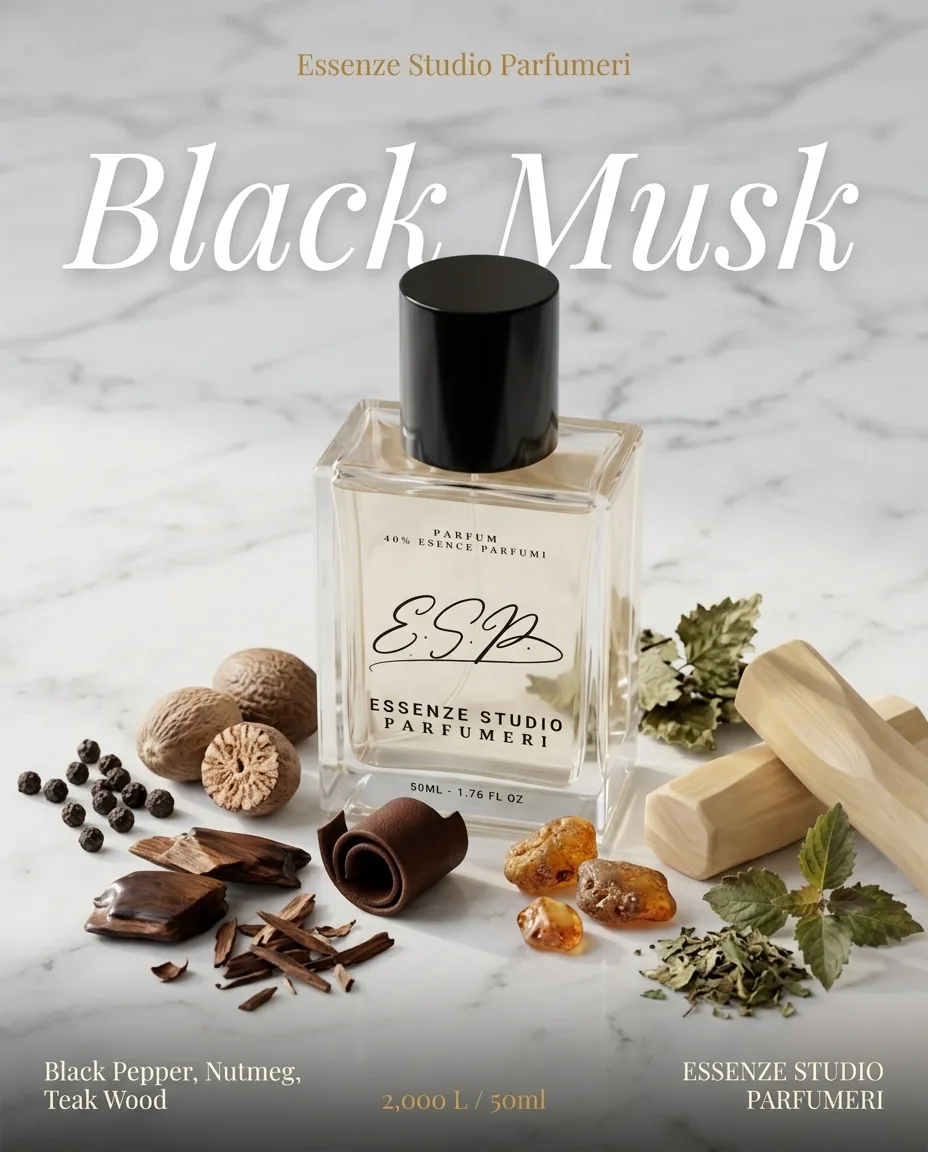 BLACK MUSK — frymëzuar nga MONTALE · parfum unisex Essenze Studio