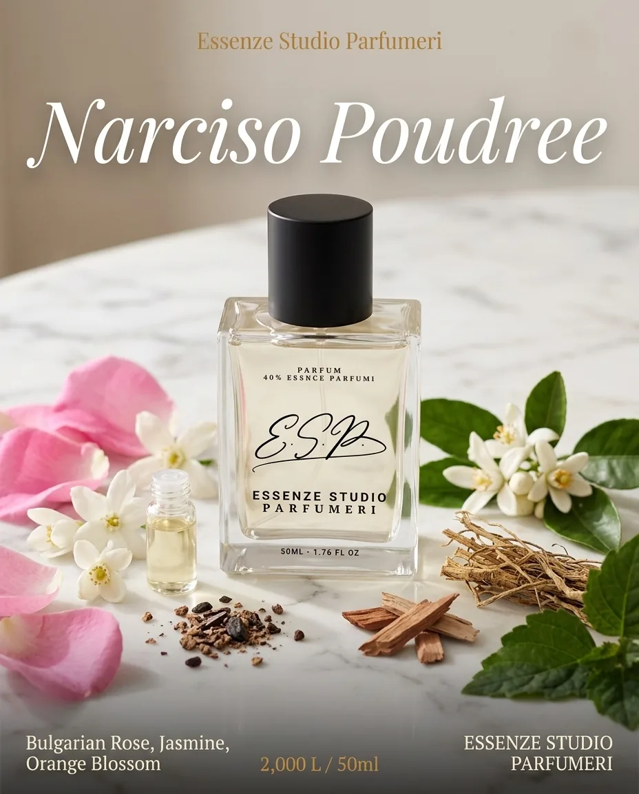 NARCISO POUDREE — frymëzuar nga NARCISO RODRIGUEZ · parfum për femra Essenze Studio