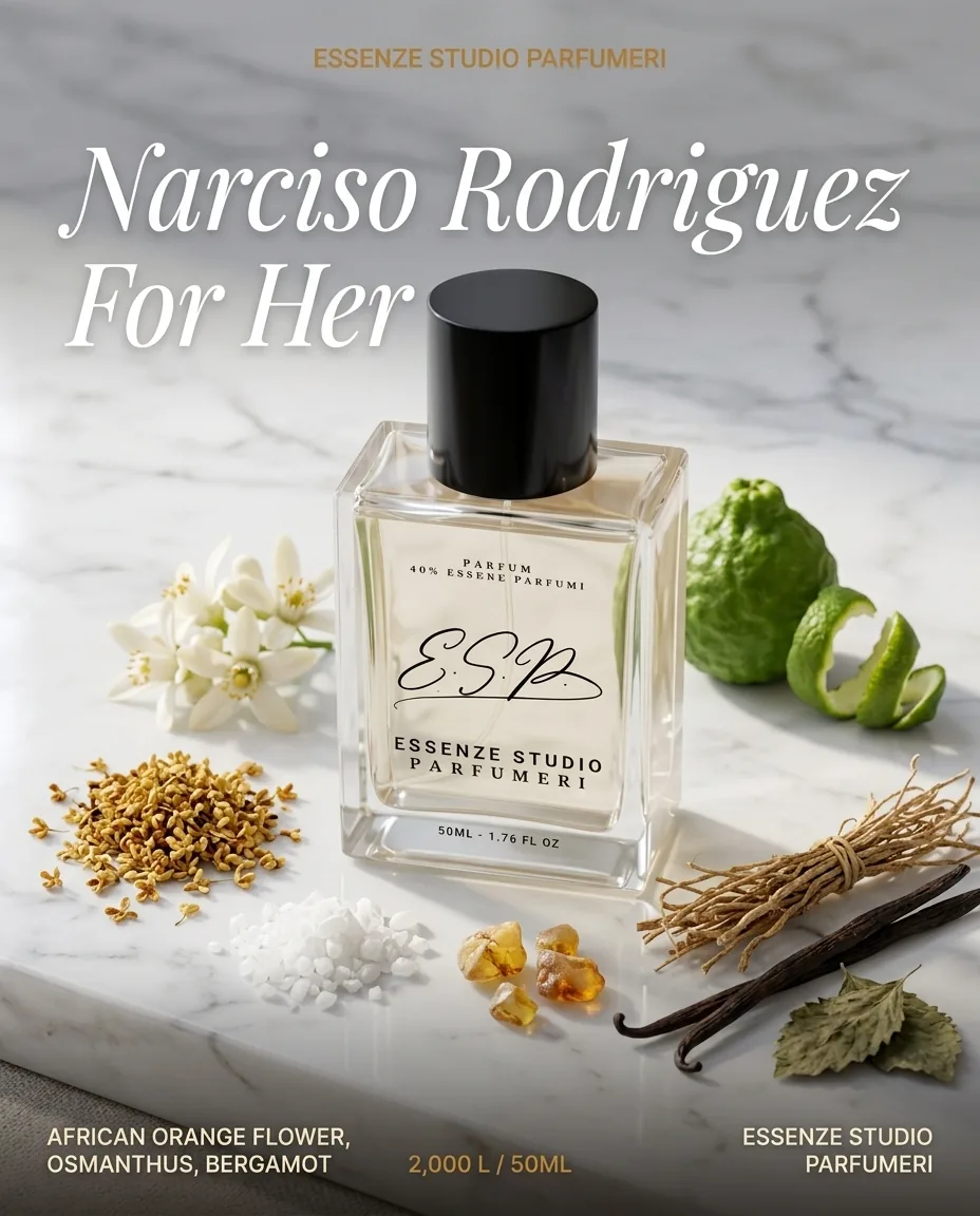 NARCISSO RODRIGUEZ FOR HER — frymëzuar nga NARCISO RODRIGUEZ · parfum për femra Essenze Studio