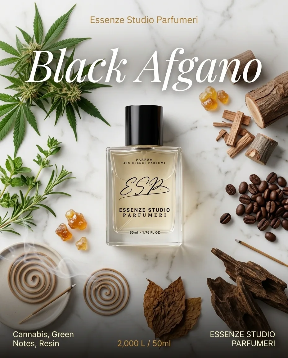 BLACK AFGANO — frymëzuar nga NASOMATTO · parfum unisex Essenze Studio