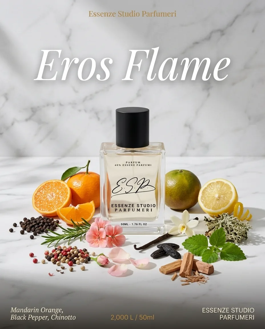 EROS FLAME-VERSACE — frymëzuar nga VERSACE · parfum për meshkuj Essenze Studio