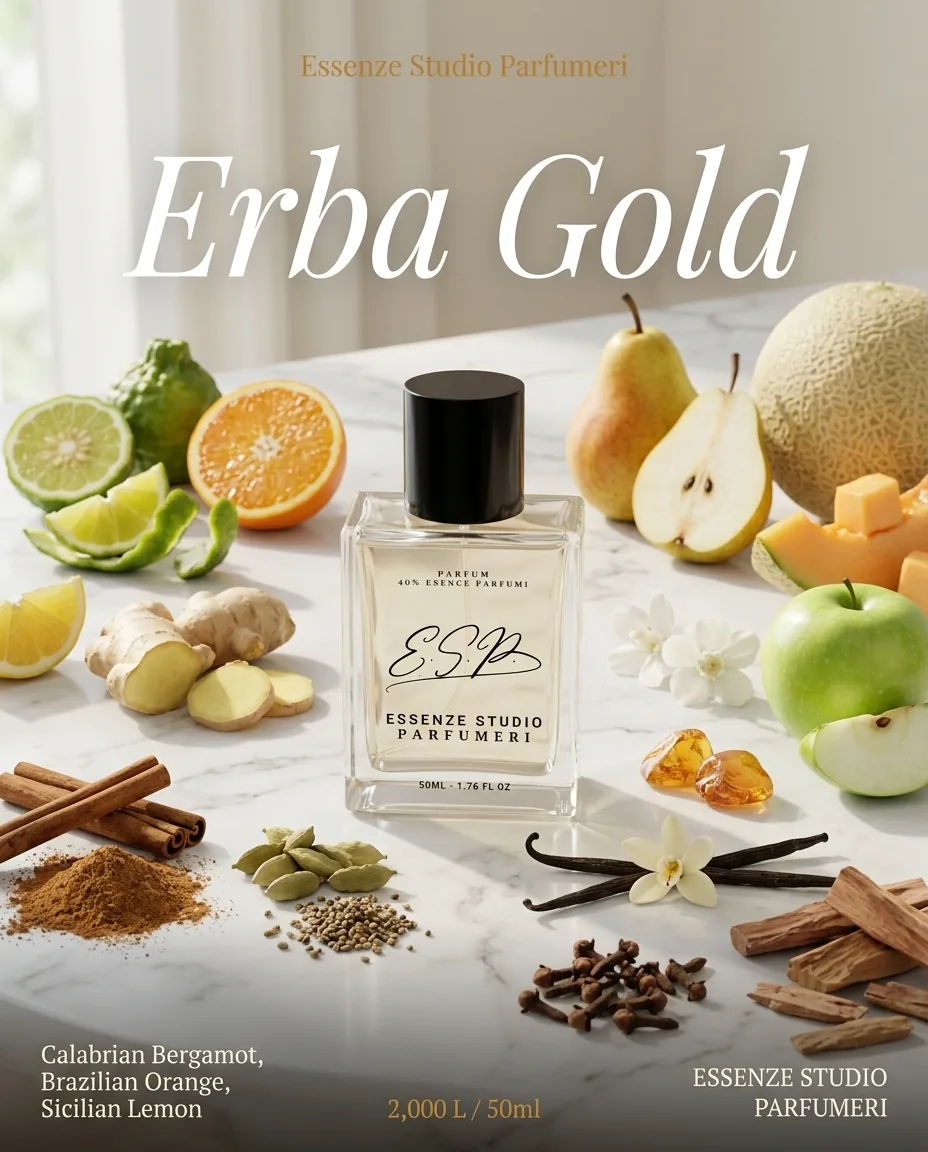 ERBA GOLD-XERJOFF — frymëzuar nga XERJOFF / CASAMORATI · parfum unisex Essenze Studio